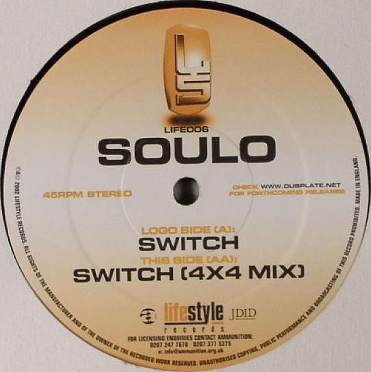 Switch by Soulo (2) - 12", UK. 2003. Electronic/UK Garage Very Good Plus (VG+) Near Mint (NM or M-) vinyl Nottingham.