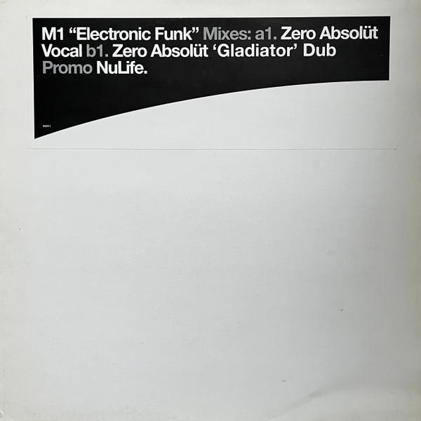 Electronic Funk by M1 - 12", Promo, UK. 2000. Electronic/UK Garage Very Good Plus (VG+) Very Good Plus (VG+) vinyl Nottingham.
