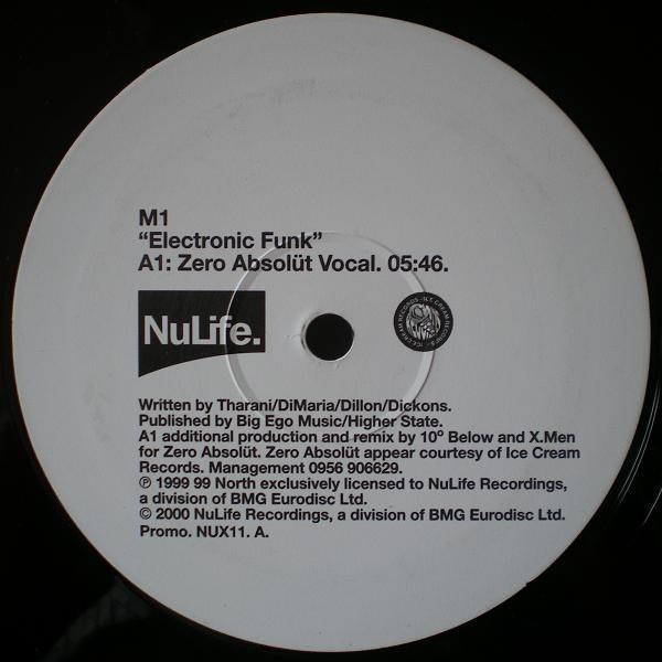Electronic Funk by M1 - 12", Promo, UK. 2000. Electronic/UK Garage Very Good Plus (VG+) Very Good Plus (VG+) - vinyl For Sale in Nottingham. - 2