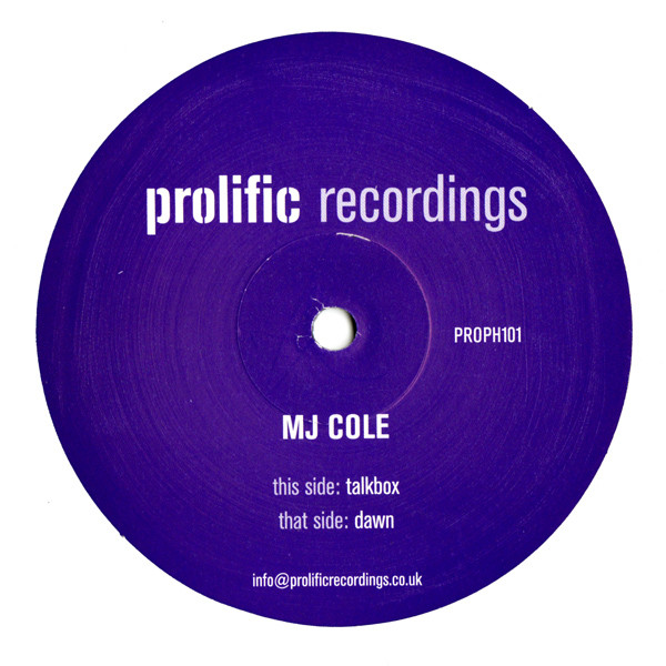 Talkbox / Dawn by MJ Cole - 12", UK. 2004. Electronic/UK Garage Very Good Plus (VG+) Very Good Plus (VG+) vinyl Nottingham.