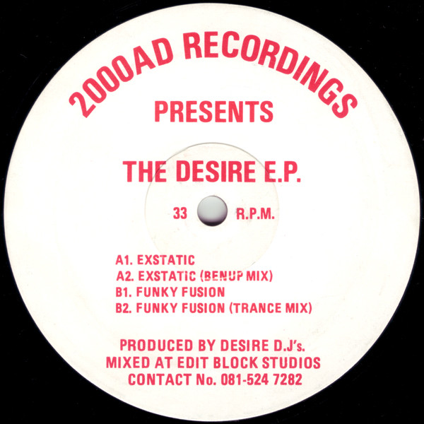 The Desire E.P. by Desire D.J's* - 12", EP, UK. 1993. Electronic/Breakbeat, Hardcore, Jungle Very Good (VG) Mint (M) vinyl Nottingham.