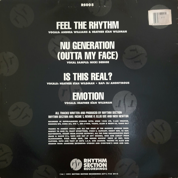 Comin' On Strong EP by Rhythm Section (2) - 12", EP, UK. 1991. Electronic/Breakbeat, Hardcore Very Good (VG) Generic - vinyl For Sale in Nottingham. - 4