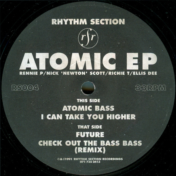 Atomic EP by Rhythm Section (2) - 12", EP, Bla, UK. 1991. Electronic/Breakbeat, Hardcore, Techno Very Good Plus (VG+) Very Good (VG) - vinyl For Sale in Nottingham. - 3