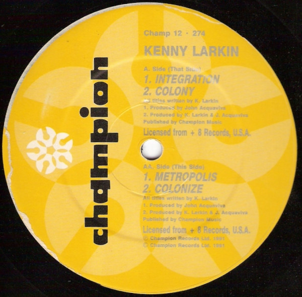 Integration by Kenny Larkin - 12", UK. 1991. Electronic/Techno Very Good Plus (VG+) Very Good (VG) - vinyl For Sale in Nottingham. - 4