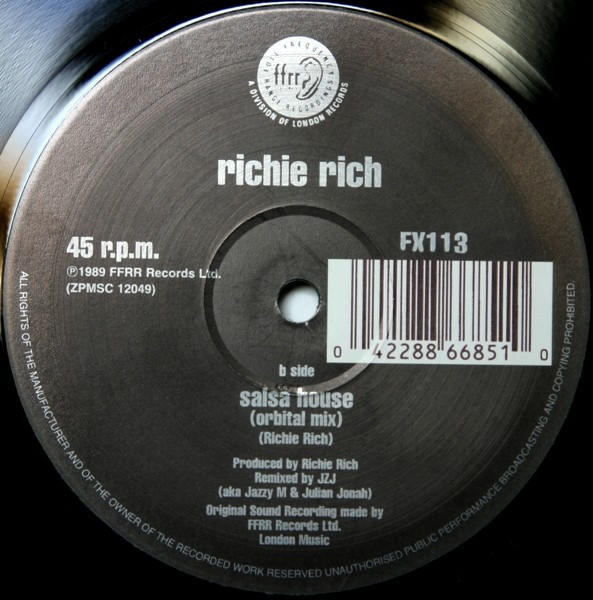 Salsa House by Richie Rich - 12", Single, UK. 1989. Electronic/House Very Good (VG) Generic - vinyl For Sale in Nottingham. - 3