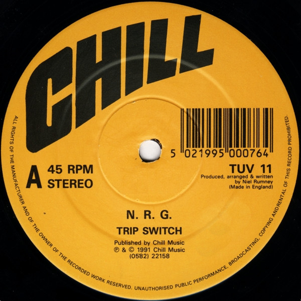 Trip Switch by N.R.G. - 12", UK. 1991. Electronic/Breakbeat, Hardcore, Techno Very Good (VG) Very Good Plus (VG+) - vinyl For Sale in Nottingham. - 3