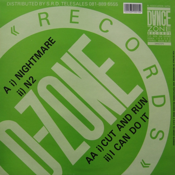 Cut And Run E.P. by Easymo - 12", EP, UK. 1991. Electronic/Breakbeat, Hardcore, Techno, Bleep Very Good (VG) Very Good Plus (VG+) - vinyl For Sale in Nottingham. - 2