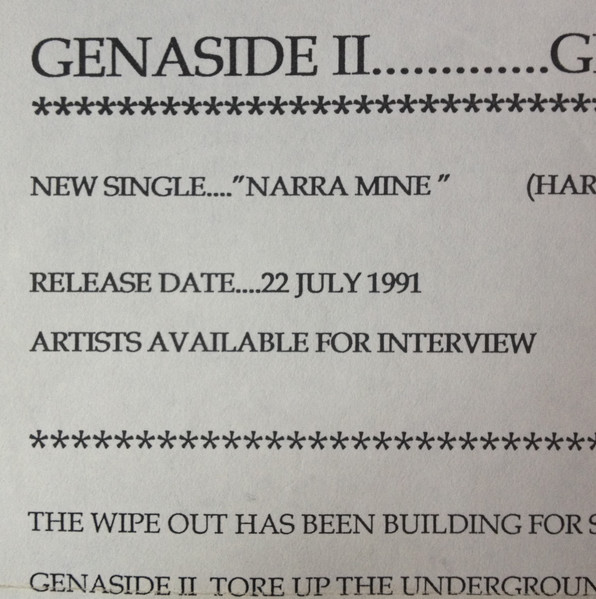 Narra Mine by Genaside II - 12", UK. 1991. Electronic/Breakbeat, Hardcore, Techno Very Good Plus (VG+) Very Good Plus (VG+) - vinyl For Sale in Nottingham. - 6