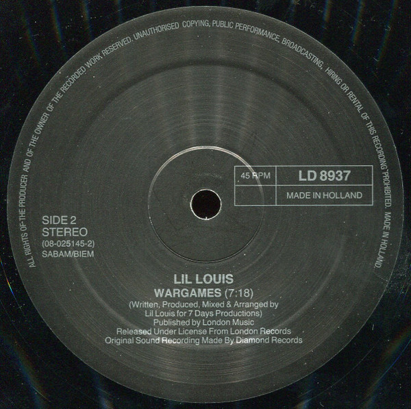 French Kiss by Lil Louis* - 12", Belgium. 1989. Electronic/House Very Good Plus (VG+) Very Good Plus (VG+) - vinyl For Sale in Nottingham. - 4
