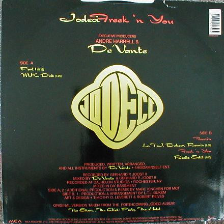 Freek'n You by Jodeci - 12", UK. 1995. Electronic, Hip Hop, Funk / Soul/Contemporary R&B, Deep House, Drum n Bass, Garage House Near Mint (NM or M-) Very Good Plus (VG+) - vinyl For Sale in Nottingham. - 2