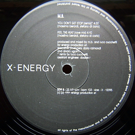 Feel The Heat by M.B. - 12", Italy. 1991. Electronic/House, Hardcore, Techno Very Good Plus (VG+) Very Good Plus (VG+) - vinyl For Sale in Nottingham. - 3