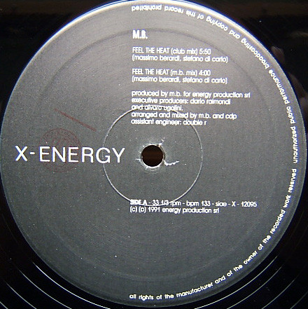 Feel The Heat by M.B. - 12", Italy. 1991. Electronic/House, Hardcore, Techno Very Good Plus (VG+) Very Good Plus (VG+) - vinyl For Sale in Nottingham. - 4