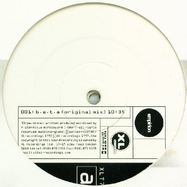 B.E.T.A. / Ciao by Empirion - 2x12", Promo, UK. 1997. Electronic/Drum n Bass, Big Beat, Techno Very Good Plus (VG+) Generic vinyl Nottingham.