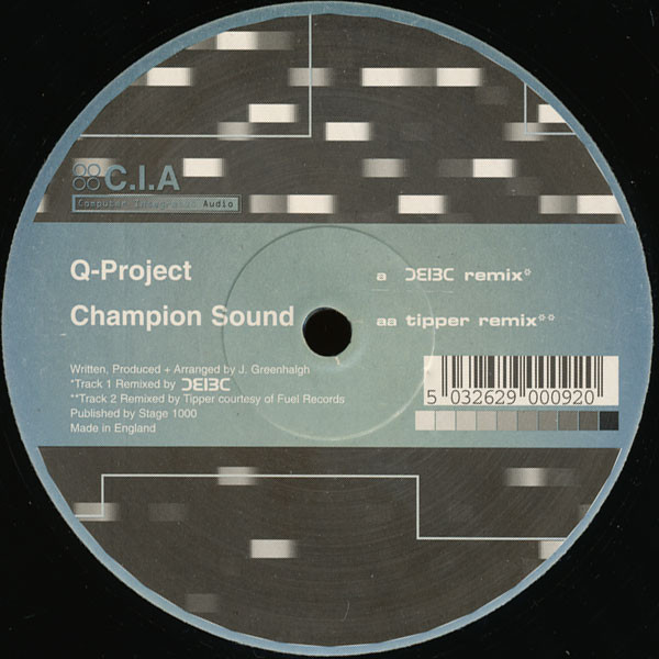 Champion Sound (Remixes) by Q-Project* - 12", UK. 2000. Electronic/Glitch, Drum n Bass Good (G) Generic - vinyl For Sale in Nottingham. - 3