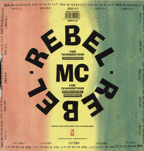 The Wickedest Sound by Rebel MC Featuring Tenor Fly - 12", UK. 1991. Electronic, Hip Hop/Breakbeat, Hardcore, Ragga HipHop, Dub Very Good (VG) Generic - vinyl For Sale in Nottingham. - 2