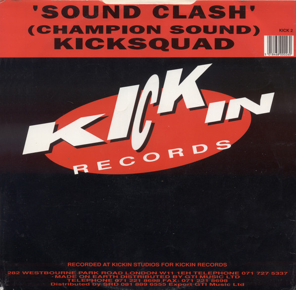 Sound Clash (Champion Sound) by Kicksquad - 12", UK. 1990. Electronic/Breakbeat, Hardcore, Techno Very Good Plus (VG+) Very Good (VG) - vinyl For Sale in Nottingham. - 2