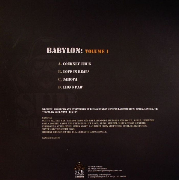 Babylon: Volume 1 by Rusko - 2x12", UK. 2007. Electronic/Dubstep, UK Garage Near Mint (NM or M-) Near Mint (NM or M-) - vinyl For Sale in Nottingham. - 2