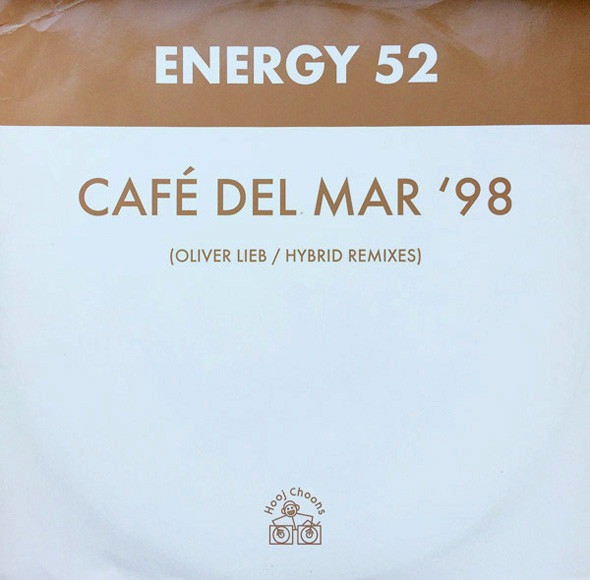 Caf&eacute; Del Mar '98 (Oliver Lieb / Hybrid Remixes) by Energy 52 - 12", UK. 1998. Electronic/Breakbeat, Trance Very Good (VG) Very Good (VG) vinyl Nottingham.