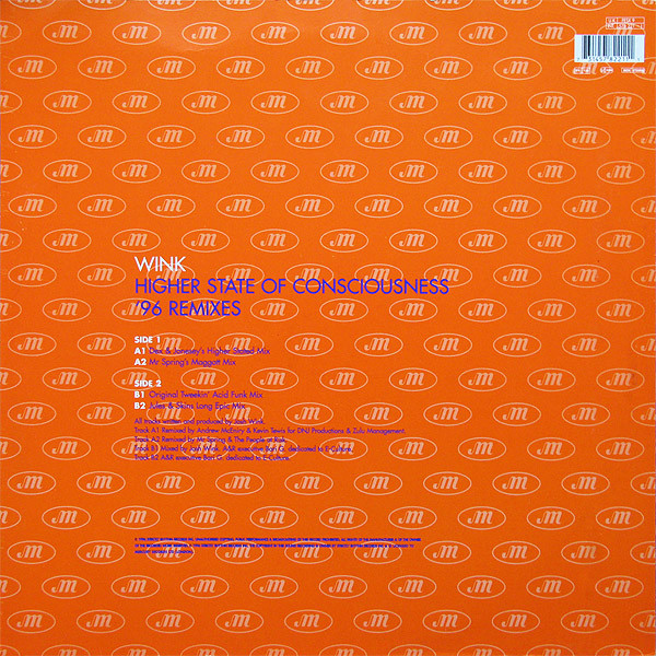 Higher State Of Consciousness ('96 Remixes) by Wink* - 12", M/Print, UK & Europe. 1996. Electronic/Breakbeat, Acid, Progressive Trance Near Mint (NM or M-) Very Good Plus (VG+) - vinyl For Sale in Nottingham. - 2