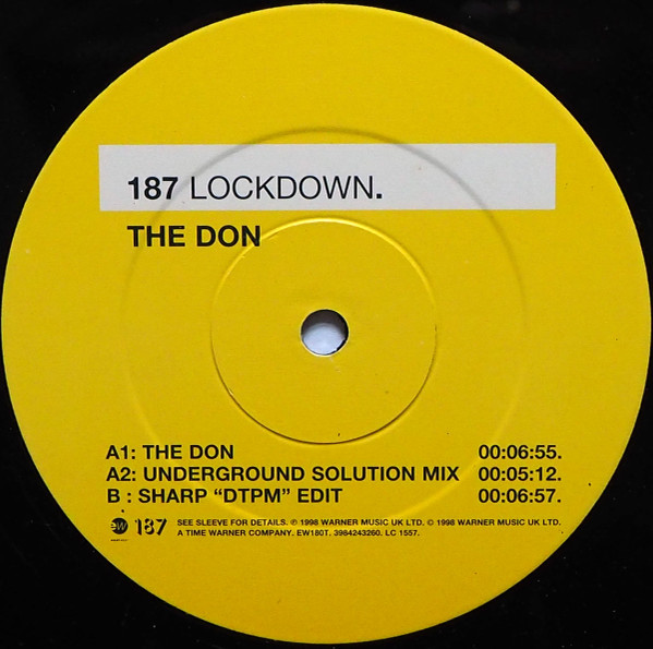 The Don by 187 Lockdown - 12", UK. 1998. Electronic/House, UK Garage, Speed Garage Very Good (VG) Very Good (VG) - vinyl For Sale in Nottingham. - 3