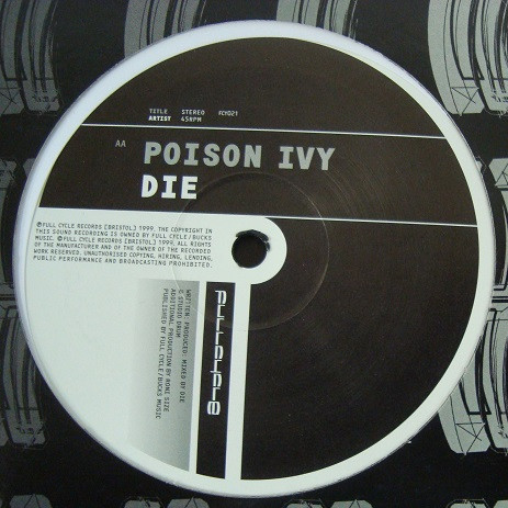 Drop Bear / Poison Ivy by Die* - 12", RP, UK. 1999. Electronic/Drum n Bass Near Mint (NM or M-) Near Mint (NM or M-) - vinyl For Sale in Nottingham. - 3