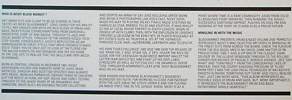 Blackmarket Presents: Drum & Bass by Nicky Blackmarket - 2xLP, Comp, UK. 2000. Electronic/Drum n Bass Very Good Plus (VG+) Very Good Plus (VG+) - vinyl For Sale in Nottingham. - 8