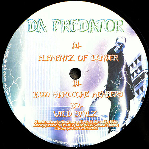 Elementz Of Danger by Da Predator* - 12", US. 1998. Electronic/Hardcore, Gabber Near Mint (NM or M-) Very Good (VG) - vinyl For Sale in Nottingham. - 3