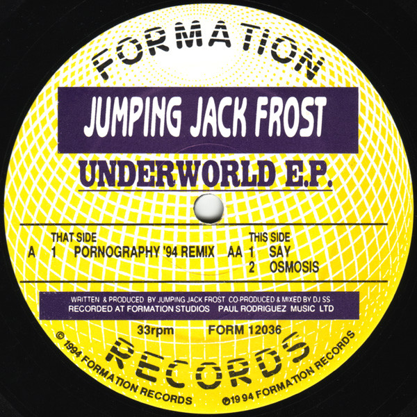 Underworld E.P. by Jumping Jack Frost - 12", EP, UK. 1994. Electronic/Breakbeat, Jungle Very Good Plus (VG+) Very Good (VG) - vinyl For Sale in Nottingham. - 2