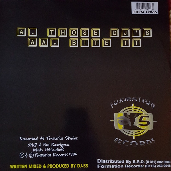 Those DJ's / Bite It by MA3 - 12", UK. 1996. Electronic/Drum n Bass Very Good Plus (VG+) Generic - vinyl For Sale in Nottingham. - 2
