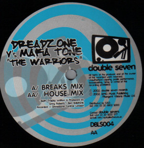 The Warriors by Dreadzone vs. Mafia Tone - 12", UK. 2002. Electronic/Breaks, Tech House Near Mint (NM or M-) Generic vinyl Nottingham.
