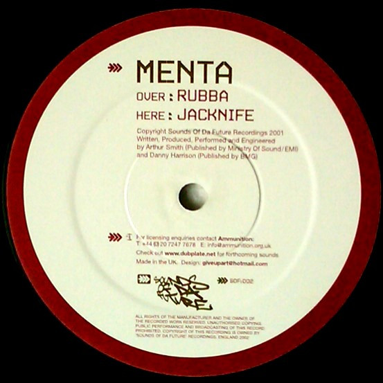 Jacknife / Rubba by Menta - 12", UK. 2003. Electronic/UK Garage Near Mint (NM or M-) Generic vinyl Nottingham.