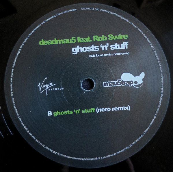 Ghosts 'N' Stuff (Sub Focus / Nero Remixes) by deadmau5 Feat. Rob Swire - 12", UK. 2009. Electronic/Drum n Bass, Dubstep Near Mint (NM or M-) Near Mint (NM or M-) - vinyl For Sale in Nottingham. - 4