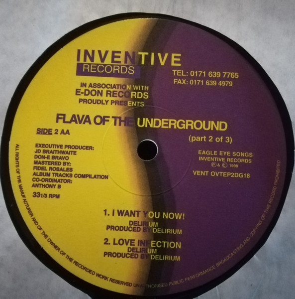 Flava Of The Underground (Part 2 of 3) by Various - 12", UK. 1998. Electronic/UK Garage, Garage House Mint (M) Generic - vinyl For Sale in Nottingham. - 2