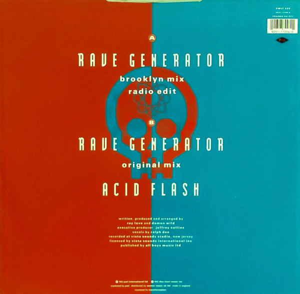 Rave Generator by Toxic Two - 12", Single, UK. 1992. Electronic/Hardcore, Techno, Acid Very Good (VG) Fair (F) - vinyl For Sale in Nottingham. - 2