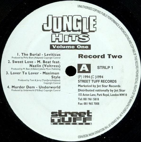 Jungle Hits Volume 1 by Various - 2xLP, Comp, UK. 1994. Electronic/Drum n Bass, Jungle Very Good (VG) Good Plus (G+) - vinyl For Sale in Nottingham. - 5