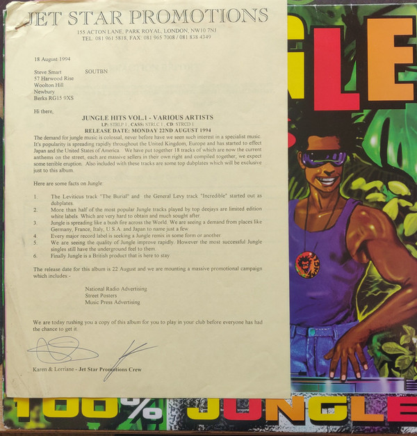 Jungle Hits Volume 1 by Various - 2xLP, Comp, UK. 1994. Electronic/Drum n Bass, Jungle Very Good (VG) Good Plus (G+) - vinyl For Sale in Nottingham. - 7