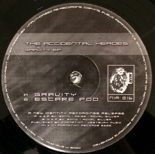 Gravity EP by The Accidental Heroes* - 2x12", EP, UK. 2000. Electronic/Drum n Bass Mint (M) Near Mint (NM or M-) - vinyl For Sale in Nottingham. - 3