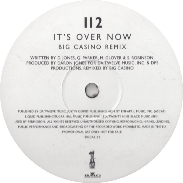 It's Over Now (Big Casino Remix) by 112 - 12", S/Sided, Promo, UK &amp; Europe. 2000. Electronic/UK Garage Near Mint (NM or M-) Very Good Plus (VG+) vinyl Nottingham.