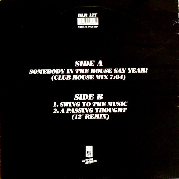 Somebody In The House Say Yeah! by 2 In A Room - 12", UK. 1989. Electronic/House Very Good Plus (VG+) Very Good (VG) - vinyl For Sale in Nottingham. - 2