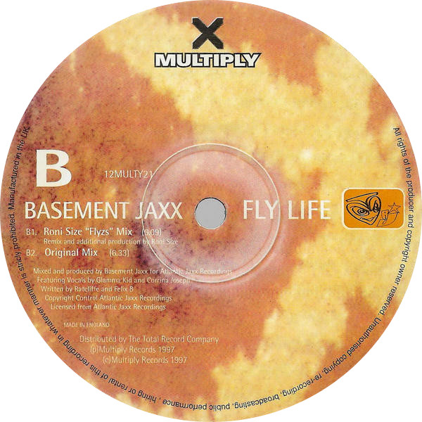 Fly Life by Basement Jaxx - 12", Single, UK. 1997. Electronic/House, Deep House, Drum n Bass Very Good (VG) Good Plus (G+) - vinyl For Sale in Nottingham. - 4