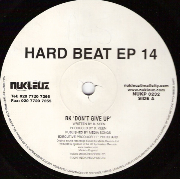 Hard Beat EP 14 by BK - 12", EP, UK. 2000. Electronic/Hard House Near Mint (NM or M-) Very Good Plus (VG+) - vinyl For Sale in Nottingham. - 3