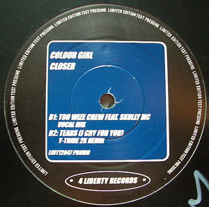 Closer by Colour Girl - 12", Ltd, Promo, TP, UK. 2001. Electronic/UK Garage Near Mint (NM or M-) Generic vinyl Nottingham.