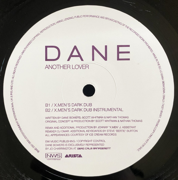 Another Lover (X.Men Remixes) by Dane* - 12", UK. 2001. Electronic/UK Garage Very Good Plus (VG+) Very Good Plus (VG+) - vinyl For Sale in Nottingham. - 2