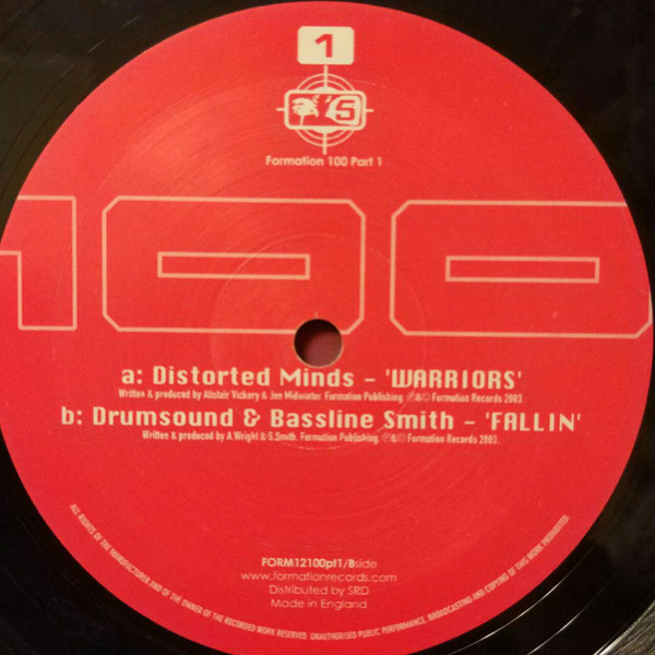 Formation 100 Part 1 by Distorted Minds / Drumsound & Bassline Smith* - 12", UK. 2003. Electronic/Drum n Bass Mint (M) Mint (M) - vinyl For Sale in Nottingham. - 3