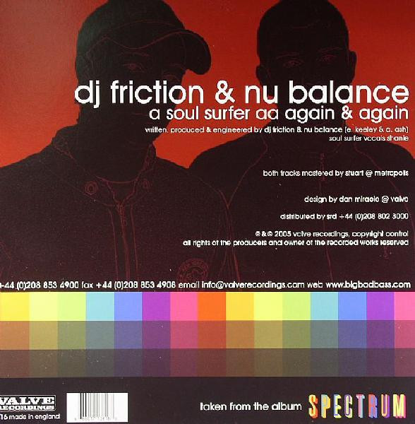 Soul Surfer / Again & Again by DJ Friction & Nu Balance - 12", UK. 2005. Electronic/Drum n Bass Near Mint (NM or M-) Very Good Plus (VG+) - vinyl For Sale in Nottingham. - 2
