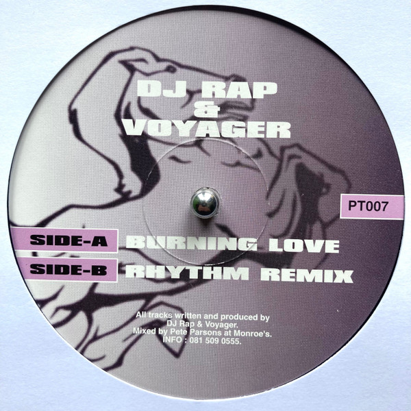 Burning Love / Rhythm (Remix) by DJ Rap & Voyager (3) - 12", UK. 1995. Electronic/Drum n Bass, Jungle Very Good Plus (VG+) Good Plus (G+) - vinyl For Sale in Nottingham. - 4