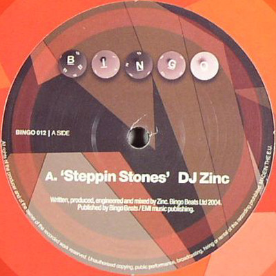 Steppin Stones / South Pacific by DJ Zinc - 12", UK. 2004. Electronic/Drum n Bass Very Good Plus (VG+) Generic - vinyl For Sale in Nottingham. - 2