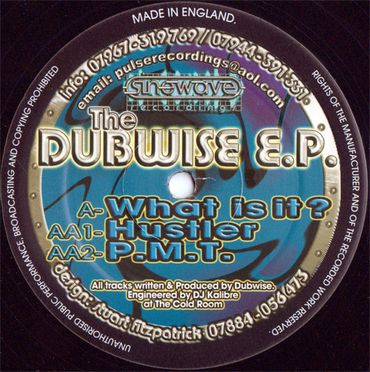 The Dubwise E.P. by Dubwise (4) - 12", EP, UK. 2001. Electronic/Breakbeat Very Good (VG) Generic vinyl Nottingham.