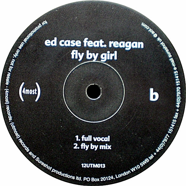 Fly By Girl by Ed Case Feat. Reagan (4) - 12", Promo, UK. 2000. Electronic/UK Garage Very Good Plus (VG+) Generic vinyl Nottingham.