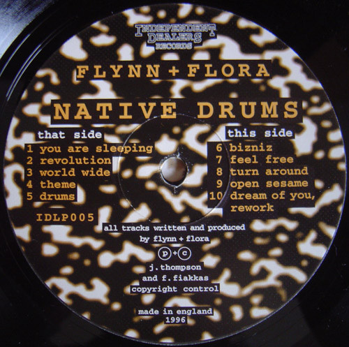 Native Drums by Flynn & Flora - LP, UK. 1996. Electronic/Drum n Bass Near Mint (NM or M-) Very Good Plus (VG+) - vinyl For Sale in Nottingham. - 3